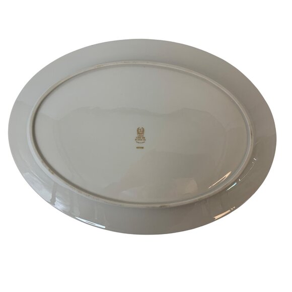 VTG 80s Lenox Flower Song Oval Platter 16" X 12" M Size Gold Rim Floral  L10091 - Picture 5 of 5